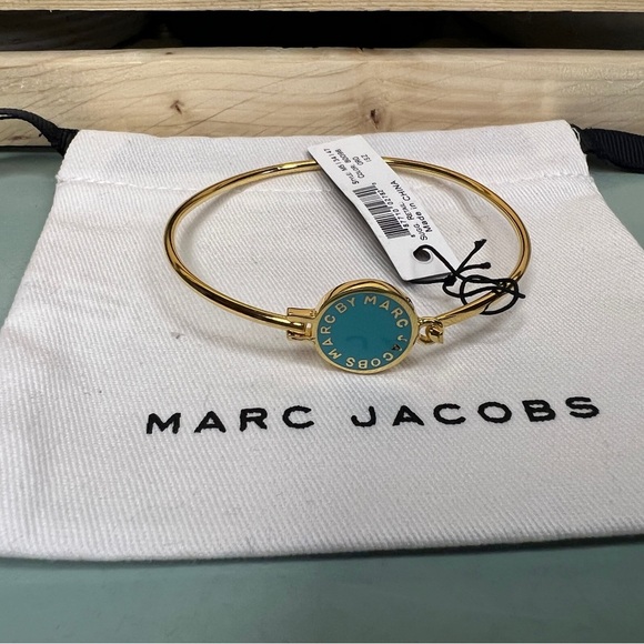Marc By Marc Jacobs Jewelry - Marc by Marc Jacobs Gold/Tiffany Blue Bangle